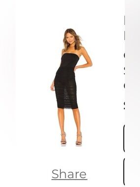 By The Way. Medium strapless mesh dress